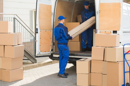 House movers helping a Silvertown home relocation with packing and loading