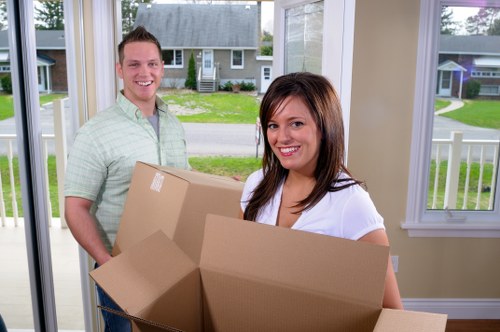A removals van serving Silvertown and nearby Docklands areas