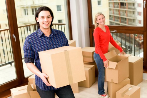 Commercial items being transported with a man and van service
